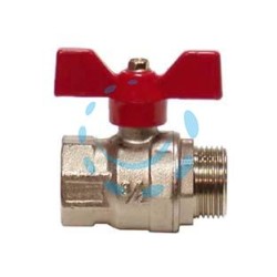 VALVOLA A SFERA M/F CON MANIGLIA A FARFALLA - MF 1/2"