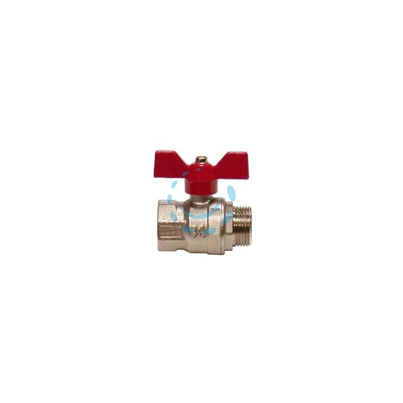 VALVOLA A SFERA M/F CON MANIGLIA A FARFALLA - MF 1/2"