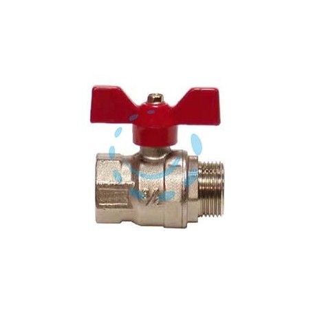 VALVOLA A SFERA M/F CON MANIGLIA A FARFALLA - MF 1/2"