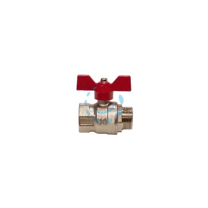 VALVOLA A SFERA M/F CON MANIGLIA A FARFALLA - MF 1/2"