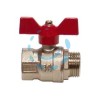 VALVOLA A SFERA M/F CON MANIGLIA A FARFALLA - MF 1/2"