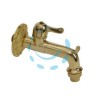 RUBINETTO ARTISTICO IN OTTONE A LEVA ORO LUCIDO attacco M 1/2"
