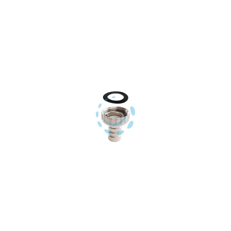 RACCORDO PORTAGOMMA IN ACCIAIO PER RUBINETTO per rubinetto 1/2 - ghiera 3/4" zincata nichelata