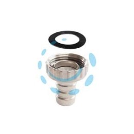 RACCORDO PORTAGOMMA IN ACCIAIO PER RUBINETTO per rubinetto 1 - ghiera 1"1/4 zincata nichelata