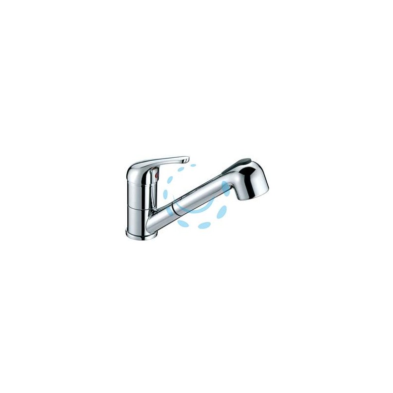 RUBINETTO MISCELATORE MONOCOMANDO LAVELLO DOCCIA ESTRAIBILE S. START 
