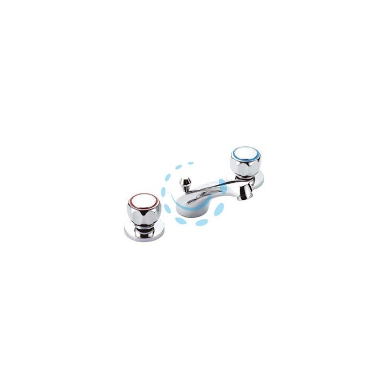 BATTERIA LAVABO SERIE SCUDETTO SCARICO AUTOMATICO 