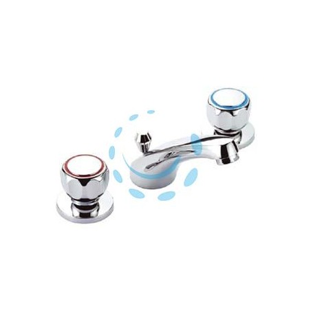 BATTERIA LAVABO SERIE SCUDETTO SCARICO AUTOMATICO 