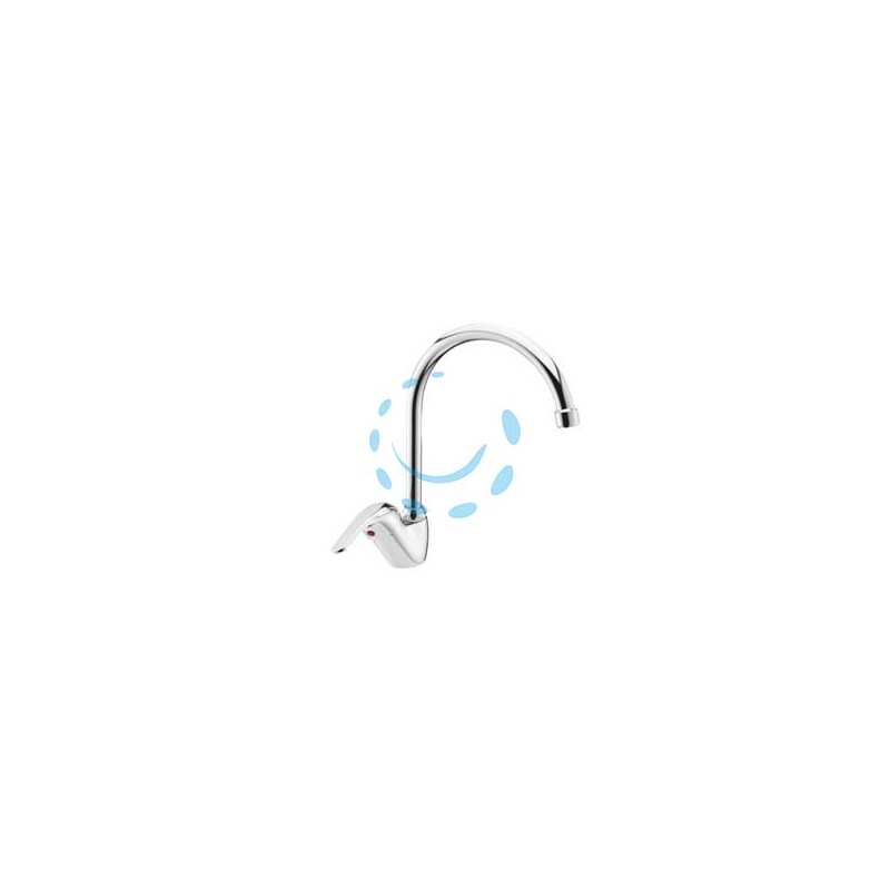 RUBINETTO MISCELATORE MONOCOMANDO LAVELLO CANNA PONTE SERIE CUCINA 