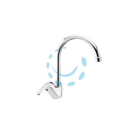 RUBINETTO MISCELATORE MONOCOMANDO LAVELLO CANNA PONTE SERIE CUCINA 