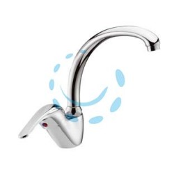 RUBINETTO MISCELATORE MONOCOMANDO PER LAVELLO SERIE ONDINE 