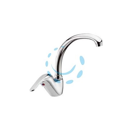 RUBINETTO MISCELATORE MONOCOMANDO PER LAVELLO SERIE ONDINE 