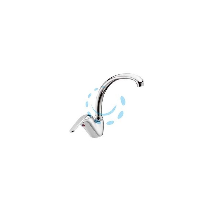RUBINETTO MISCELATORE MONOCOMANDO PER LAVELLO SERIE ONDINE 