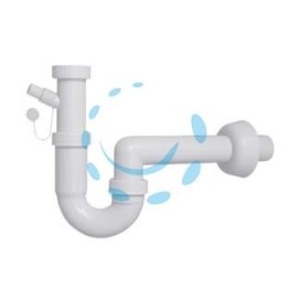 SIFONE MOPLEN A "U" 1 VIA CON SCARICO - 1"1/2 per lavello