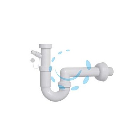SIFONE MOPLEN A "U" 1 VIA CON SCARICO - 1"1/2 per lavello