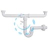 SIFONE MOPLEN A "U" 2 VIE CON SCARICO - 1"1/2 per lavello