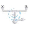 SIFONE MOPLEN A FIASCO 2 VIE CON SCARICO E PILETTE - 1"1/2 per lavello ceramica