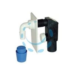 SIFONE MOPLEN A INCASSO PER LAVATRICE DN 40 PIASTRA BIANCA - piastra in plastica bianca
