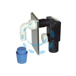 SIFONE MOPLEN A INCASSO PER LAVATRICE DN 40 PIASTRA INOX - piastra in acciaio inox