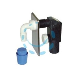 SIFONE MOPLEN A INCASSO PER LAVATRICE DN 40 PIASTRA INOX - piastra in acciaio inox