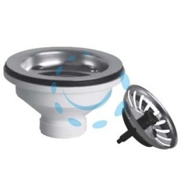 PILETTA MOPLEN CON TAPPO SCATTINO "BASKET" - 1"1/2 per lavelli inox e sintetici