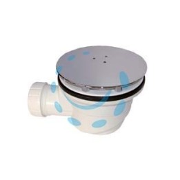 PILETTA SIFONATA PER PIATTO DOCCIA CON PIATTELLO LISCIO CROMATO - 1"-1/2 - foro piatto doccia ø mm.60