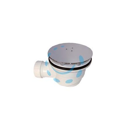 PILETTA SIFONATA PER PIATTO DOCCIA CON PIATTELLO LISCIO CROMATO - 1"-1/2 - foro piatto doccia ø mm.60