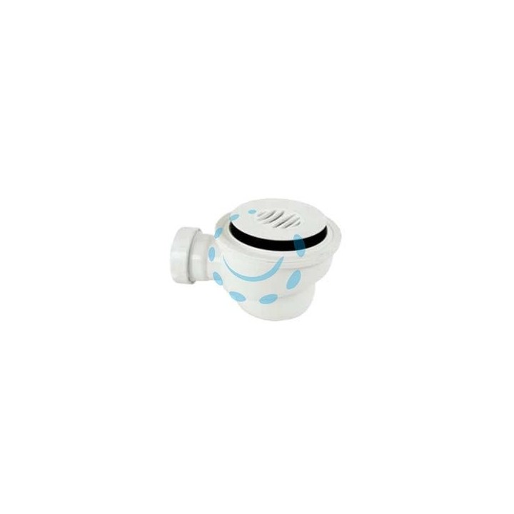 PILETTA SIFONATA PER PIATTO DOCCIA CON PIATTELLO GRIGLIATO BIANCO - 1"-1/2 - foro piatto doccia ø mm.50