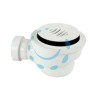 PILETTA SIFONATA PER PIATTO DOCCIA CON PIATTELLO GRIGLIATO BIANCO - 1"-1/2 - foro piatto doccia ø mm.50