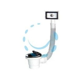 PILETTA MOPLEN CON TAPPO MANIGLIA E TROPPO PIENO FLESSIBILE - 1"1/2 p/lavelli inox e sintetici - tappo ø mm.52