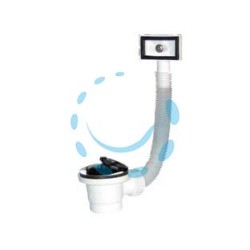 PILETTA MOPLEN CON TAPPO MANIGLIA E TROPPO PIENO FLESSIBILE - 1"1/2 p/lavelli inox e sintetici - tappo ø mm.52
