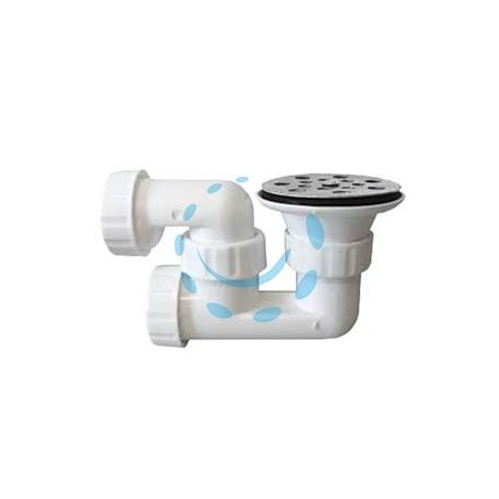 PILETTA PIATTO DOCCIA CON SIFONE E GRIGLIA CROMATA FORATA - 1"1/2