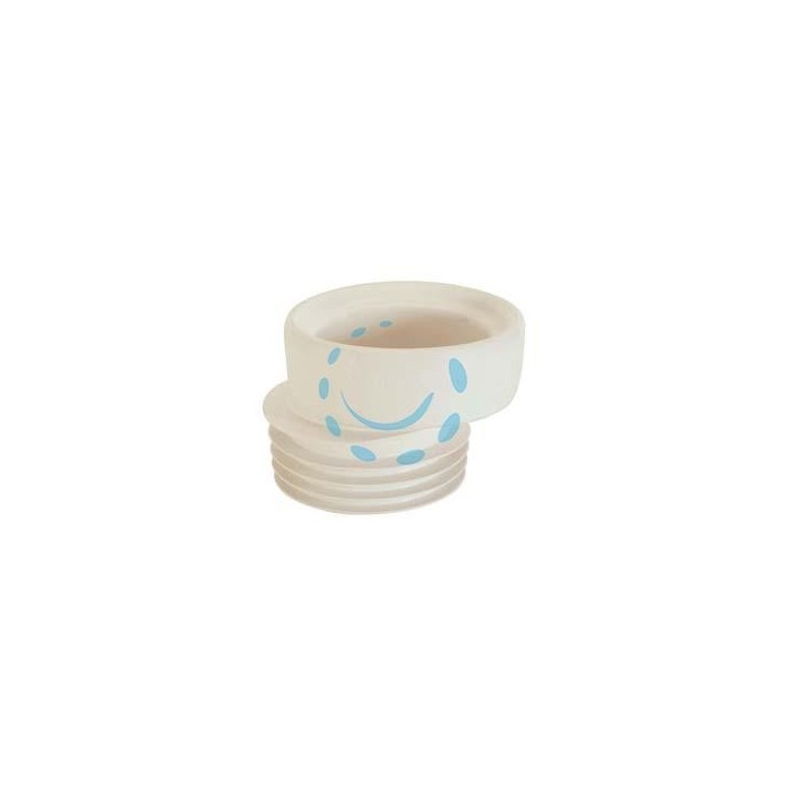 PROLUNGA WC ECCENTRICA IN PVC MORBIDO - ø interno mm.90-100, lungh. tot. mm.100