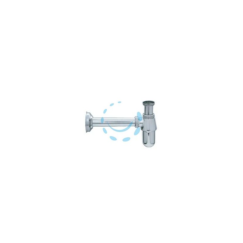 SIFONE A BOTTIGLIA IN OTTONE CROMATO - 1"1/4 con canotto ø mm.30x200