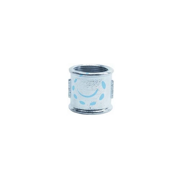 MANICOTTO FEMMINA FEMMINA IN GHISA ZINCATA - FF 1 1/4"