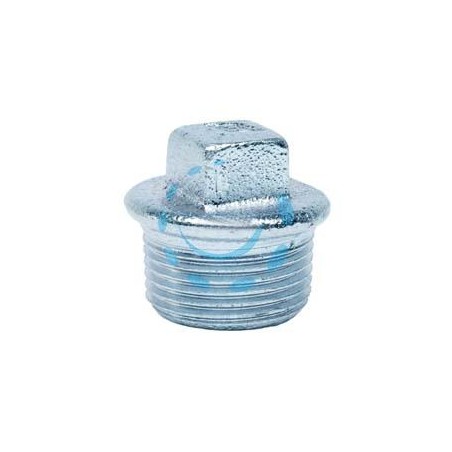 TAPPO MASCHIO CON BORDO IN GHISA ZINCATA - M 3/8"