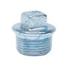 TAPPO MASCHIO CON BORDO IN GHISA ZINCATA - M 1/2"