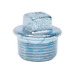 TAPPO MASCHIO CON BORDO IN GHISA ZINCATA - M 3/4"