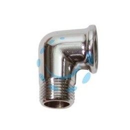 GOMITO MASCHIO FEMMINA OTTONE CROMATO - MF 1/2"