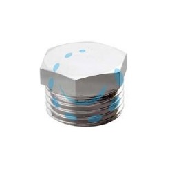 TAPPO MASCHIO OTTONE CROMATO - M 1/2"