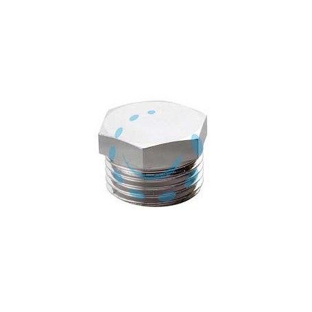 TAPPO MASCHIO OTTONE CROMATO - M 1/2"