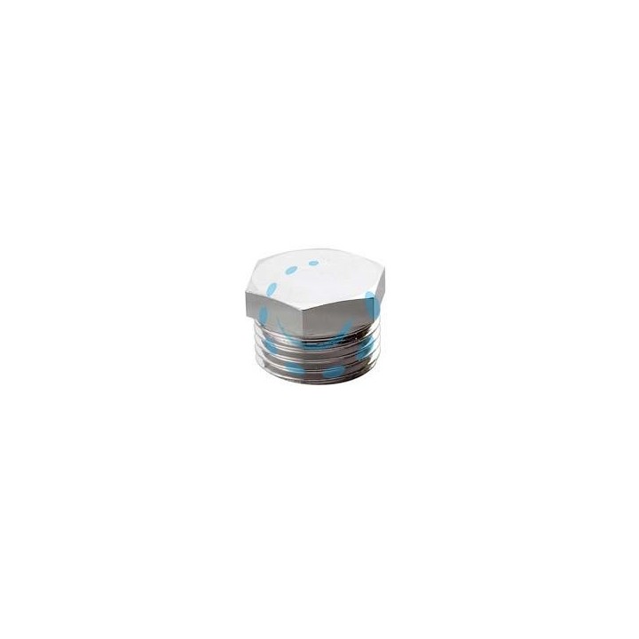 TAPPO MASCHIO OTTONE CROMATO - M 1/2"