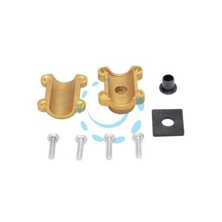 PRESA A STAFFA IN OTTONE PER TUBO - uscita filetto F 1/2" x 1/2"