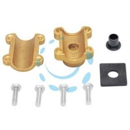 PRESA A STAFFA IN OTTONE PER TUBO - uscita filetto F 1/2" x 1"