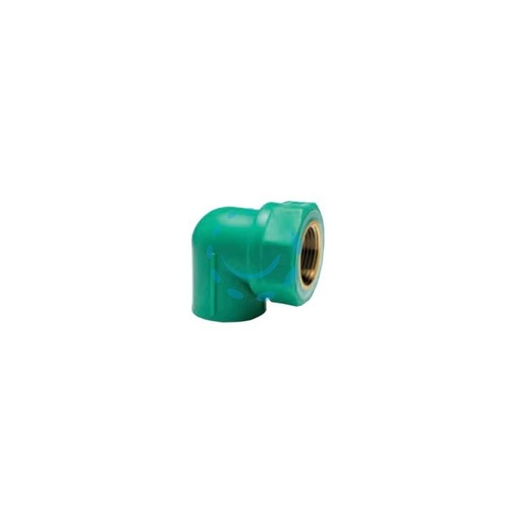 CURVA 90° FILETTATA FEMMINA IN PPR PN25 - F ø mm.20x1/2"