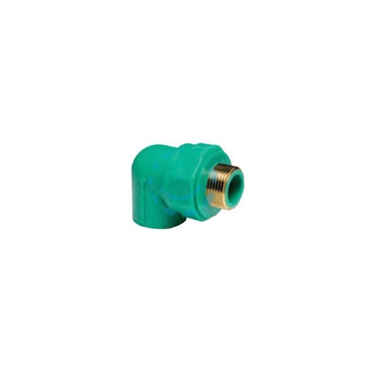 CURVA 90° FILETTATA MASCHIO IN PPR PN25 - M ø mm.25x3/4"