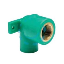 CURVA 90° CON STAFFA FILETTATA FEMMINA IN PPR PN25 - F ø mm.20x1/2"