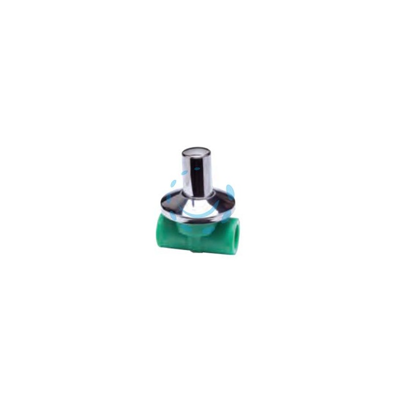 RUBINETTO A VITONE CON CAPPUCCIO IN PPR - ø mm.25x3/4"
