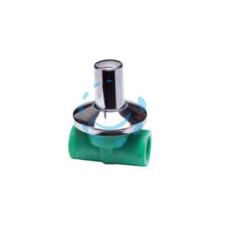 RUBINETTO A VITONE CON CAPPUCCIO IN PPR - ø mm.25x3/4"