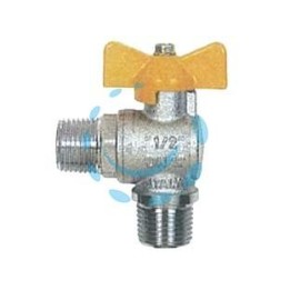 RUBINETTO A SFERA GAS METANO A SQUADRA M/M CON MANIGLIA A T ART.060 - MM 1/2"