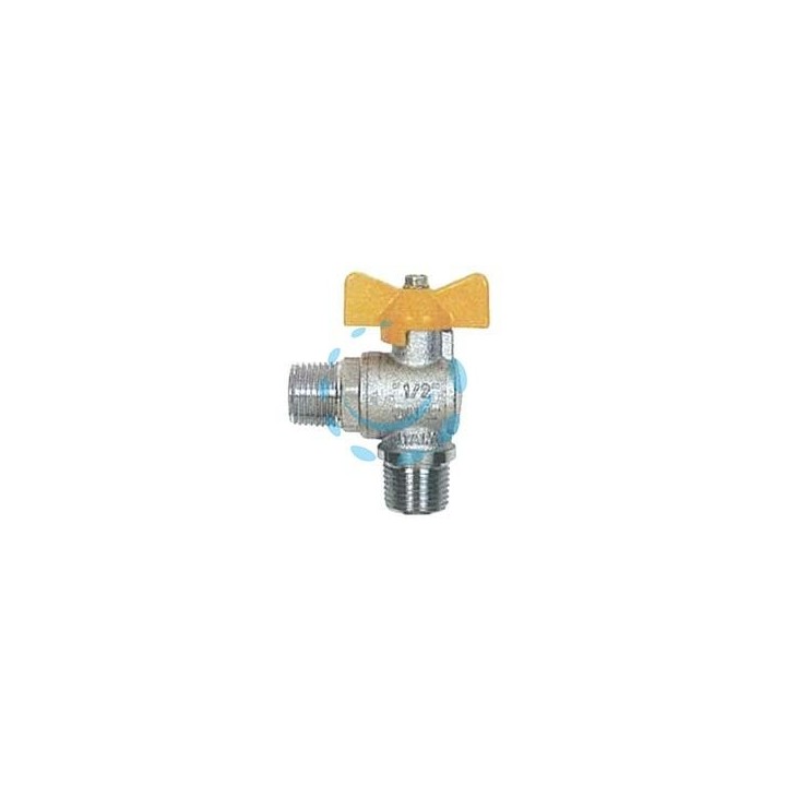 RUBINETTO A SFERA GAS METANO A SQUADRA M/M CON MANIGLIA A T ART.060 - MM 1/2"